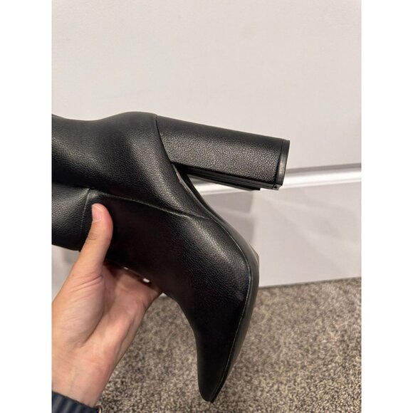 Lulu’s Pointed Toe Mid Calf Boot Black Size 5.5 EUC - Picture 4 of 8